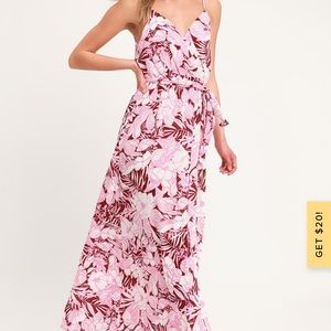 Pink Tropical/Floral Dress